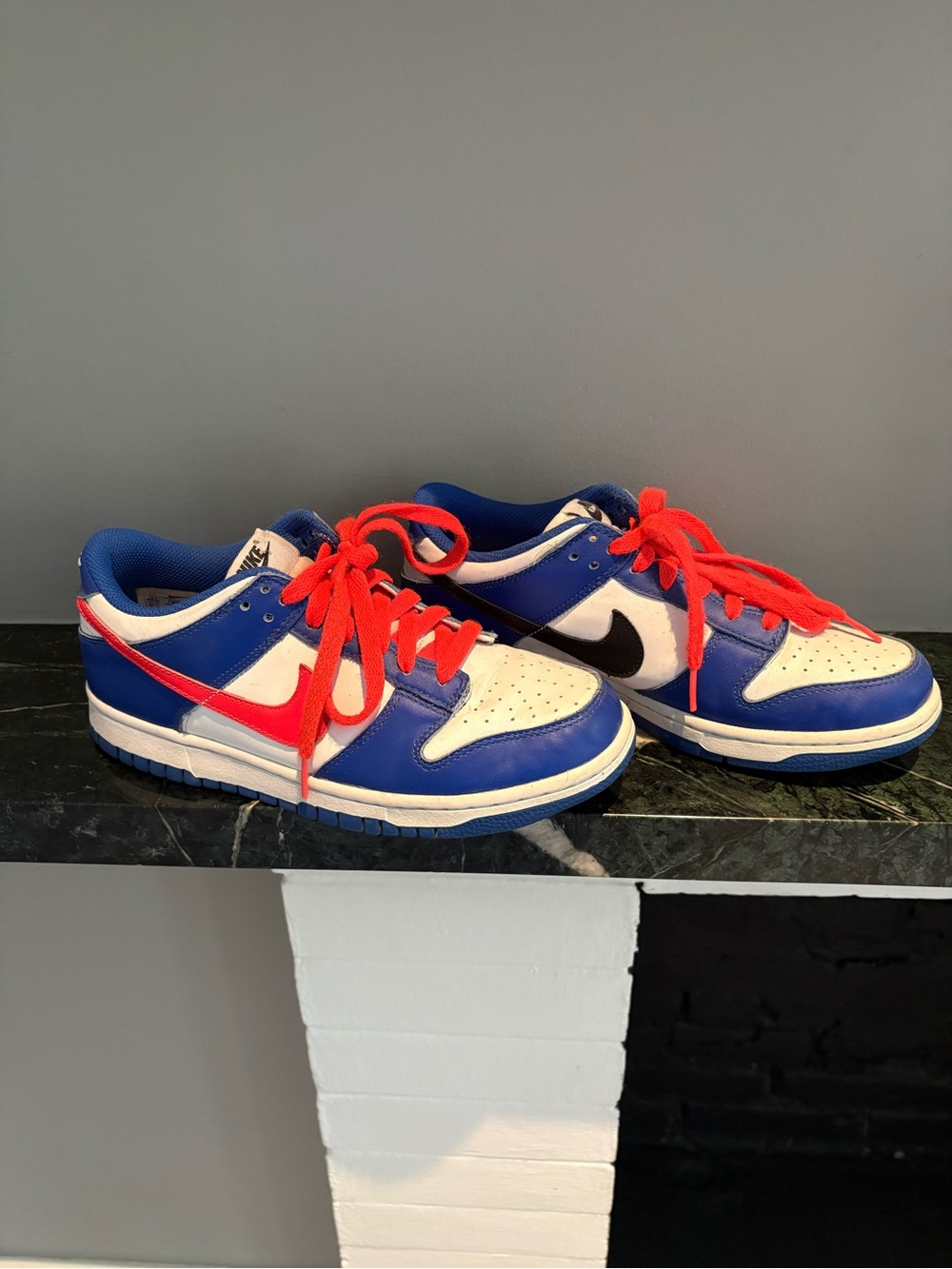 Nike Dunk Low Red White Blue Sneakers | Classic Colorway | Size 7